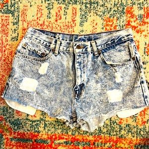 Vintage Levi’s, acid wash, 90’s style cut-offs